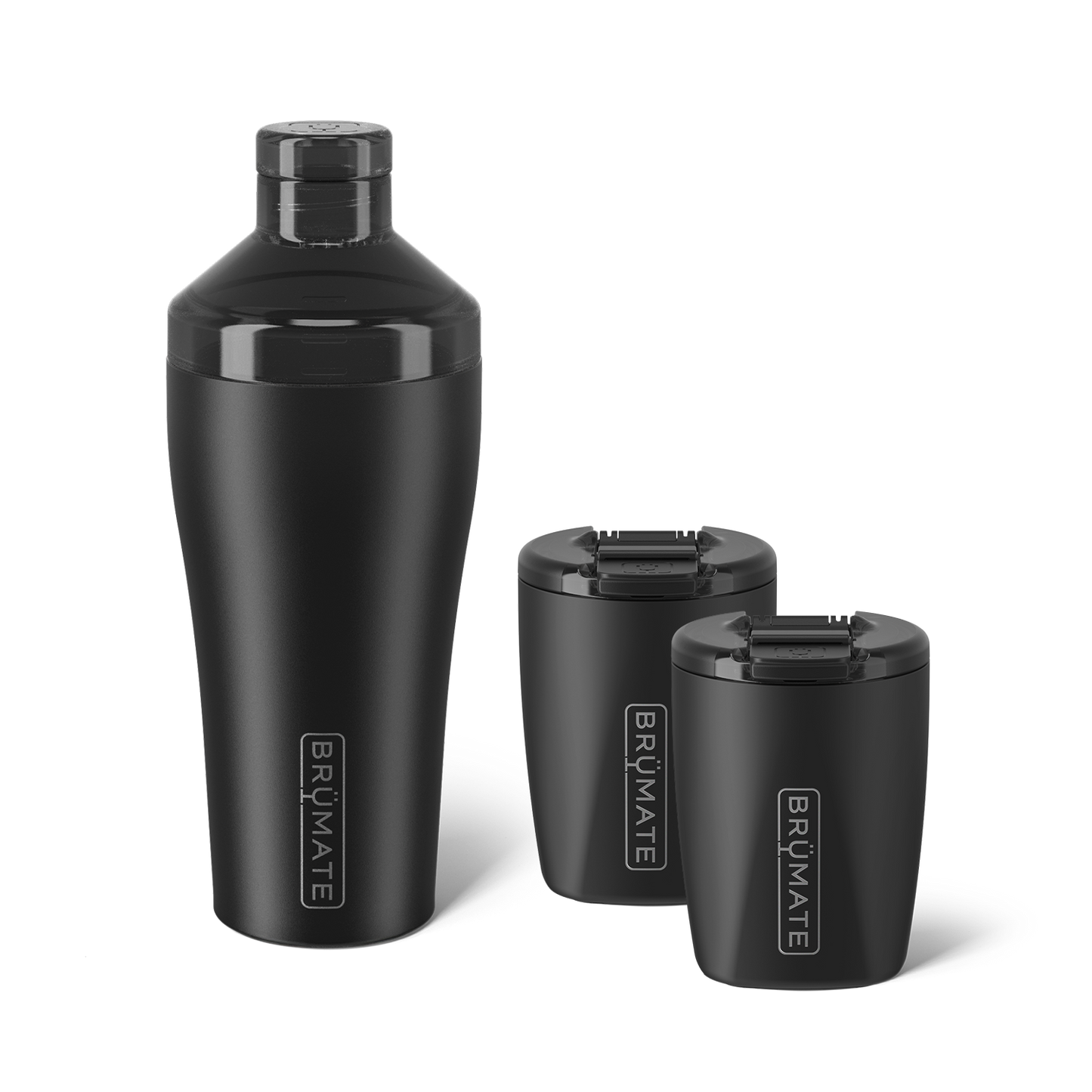 Cocktail shaker rocks bundle matte black 22 12oz - US 4521