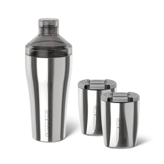 Cocktail shaker rocks bundle polished stainless 22 12oz - US 8250