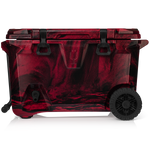 Brutank 55 quart rolling cooler red black swirl - US 2116