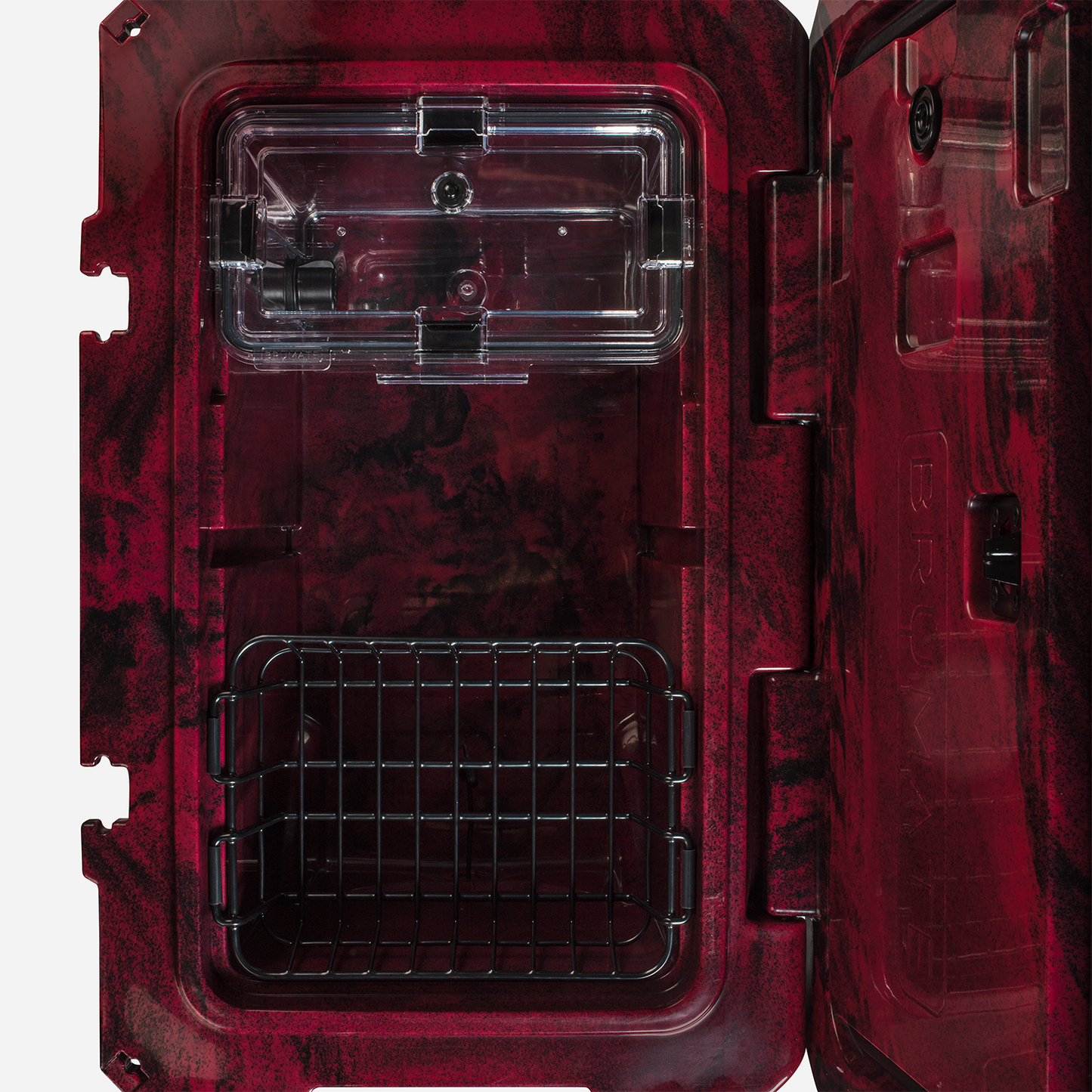 Brutank 55 quart rolling cooler red black swirl - US 2116