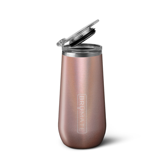 Brumate champagne flute glitter rose gold - US 7335